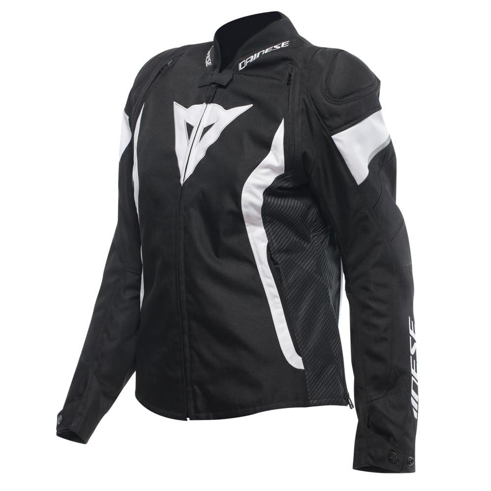 Dainese - Avro 5 Tex Jacket Wmn, Textil-Motorradjacke, mit Protektoren, Frau, Schwarz/Weiß/Schwarz, 42 Dainese - Avro 5 Tex Jacket Wmn, Textil-Motorradjacke, mit Protektoren, Frau, Schwarz/Weiß/Schwarz, 42 von Dainese