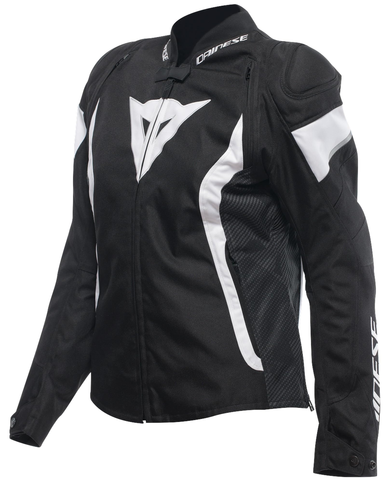 Dainese - Avro 5 Tex Jacket Wmn, Textil-Motorradjacke, mit Protektoren, Frau, Schwarz/Weiß/Schwarz, 50 Dainese - Avro 5 Tex Jacket Wmn, Textil-Motorradjacke, mit Protektoren, Frau, Schwarz/Weiß/Schwarz, 50 von Dainese