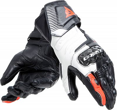 Dainese Carbon 4, Handschuhe lang Damen - Schwarz/Weiß/Neon-Rot - L Dainese Carbon 4, Handschuhe lang Damen - Schwarz/Weiß/Neon-Rot - L von Dainese