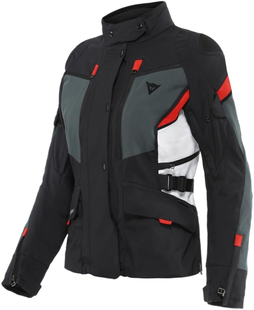 Dainese Carve Master 3 Gore-Tex Damen Motorrad Textiljacke, schwarz/grau/rot, 46 Dainese Carve Master 3 Gore-Tex Damen Motorrad Textiljacke, schwarz/grau/rot, 46 von Dainese