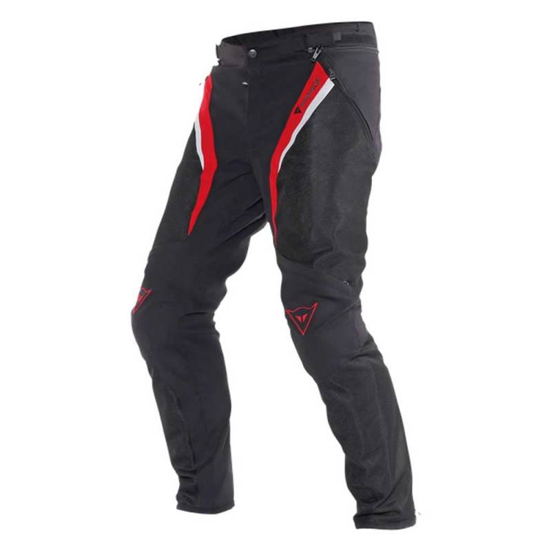 Dainese Drake Super Air Tex Pants Motorradhose, Schwarz/Rot/Weiß, 46 von Dainese