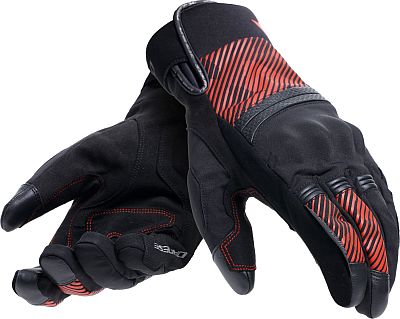 Dainese Fulmine, Handschuhe D-Dry - Schwarz/Schwarz/Rot - S von Dainese