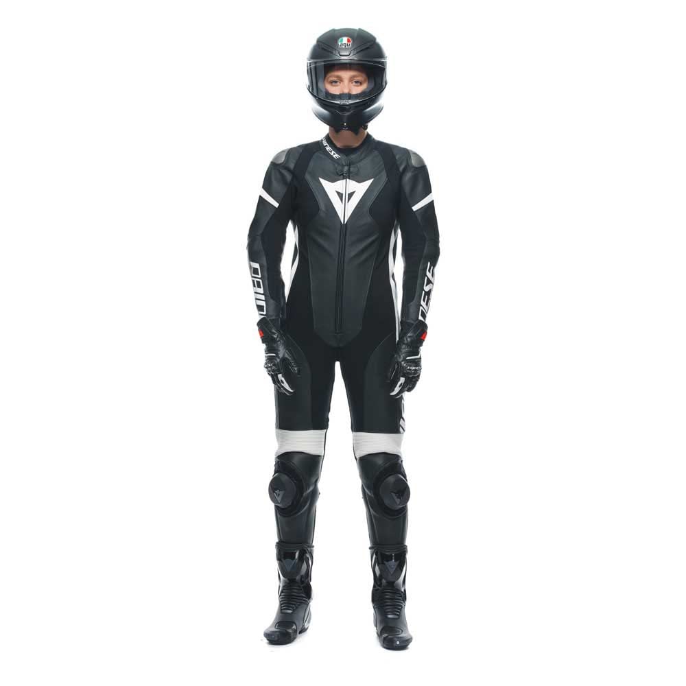Dainese Grobnik Lady 1PC perforiert Damen Einteiler Lederkombi Racing Suit, BLACK/BLACK/WHITE, 42 Dainese Grobnik Lady 1PC perforiert Damen Einteiler Lederkombi Racing Suit, BLACK/BLACK/WHITE, 42 von Dainese