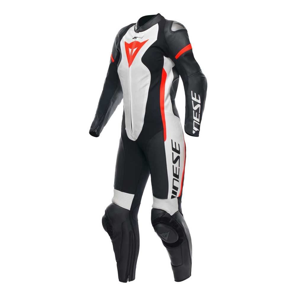 Dainese Grobnik Lady 1PC perforiert Damen Einteiler Lederkombi Racing Suit, BLACK/WHITE/FLUO-RED, 46 Dainese Grobnik Lady 1PC perforiert Damen Einteiler Lederkombi Racing Suit, BLACK/WHITE/FLUO-RED, 46 von Dainese