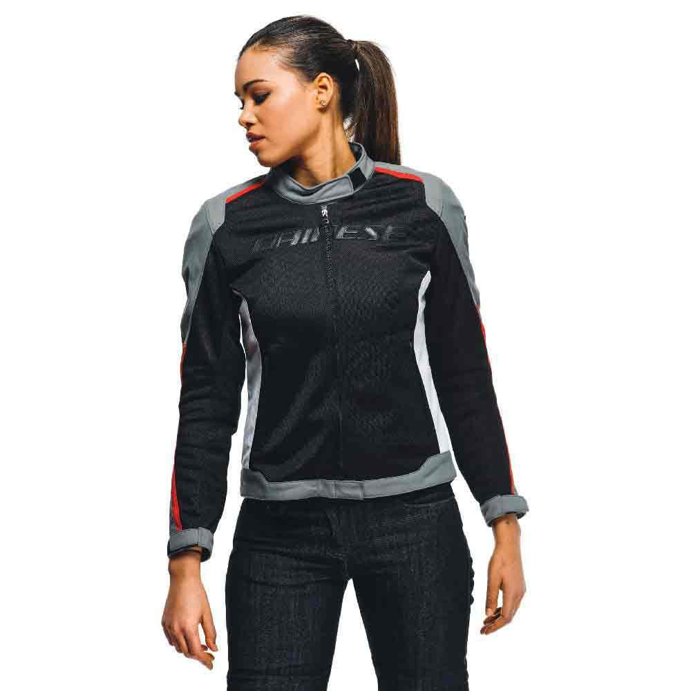 Dainese Hydraflux 2 Air Lady D-Dry Jacket, Motorradjacke Sommer mit Abnehmbarem Wasserdichtem Futter, Damen, Schwarz/Charcoal-Gray/Lava Rot, 50 Dainese Hydraflux 2 Air Lady D-Dry Jacket, Motorradjacke Sommer mit Abnehmbarem Wasserdichtem Futter, Damen, Schwarz/Charcoal-Gray/Lava Rot, 50 von Dainese