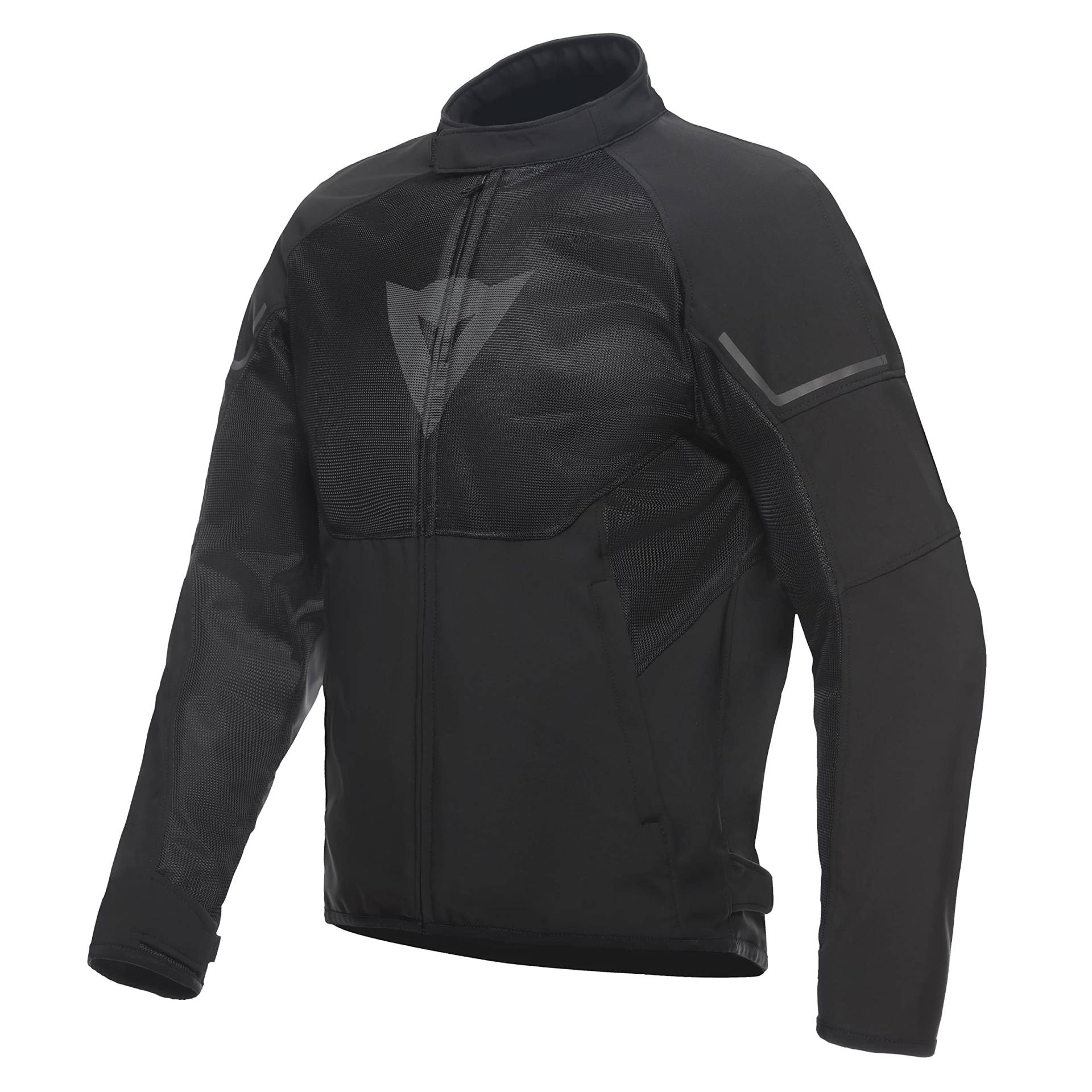 Dainese - Ignite Air Tex Jacket, Motorrad Sommerjacke, Mesh Gewebe, Herren Motorradjacke, Weiche Protektoren, Schwarz/Schwarz/Reflex Grau, 44 von Dainese