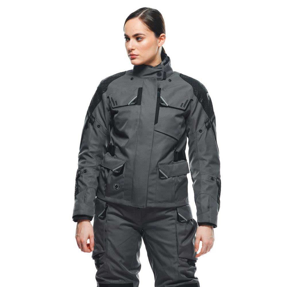 Dainese - Ladakh 3L D Dry Lady Jacket, Wasserdichte Motorrad Touring Jacke, Schulter Und Ellbogenprotektoren, 4 Jahreszeiten, Damen Motorradjacke, Eisen Gate/Schwarz, 48 Dainese - Ladakh 3L D Dry Lady Jacket, Wasserdichte Motorrad Touring Jacke, Schulter Und Ellbogenprotektoren, 4 Jahreszeiten, Damen Motorradjacke, Eisen Gate/Schwarz, 48 von Dainese