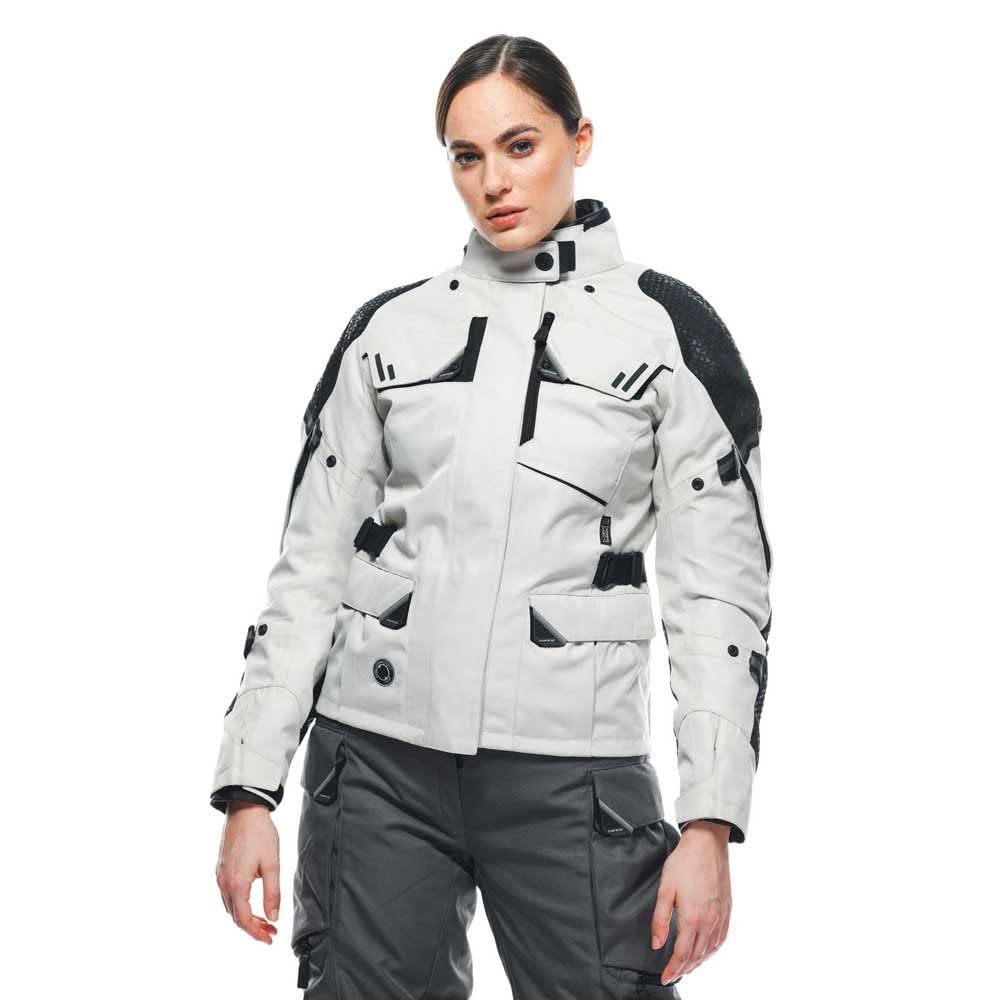 Dainese - Ladakh 3L D Dry Lady Jacket, Wasserdichte Motorrad Touring Jacke, Schulter Und Ellbogenprotektoren, 4 Jahreszeiten, Damen Motorradjacke, Vapor Blau/Schwarz, 40 von Dainese