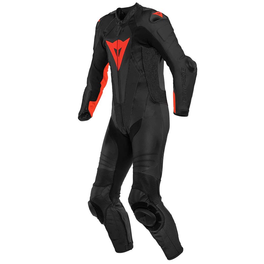 Dainese Laguna SECA 5 1-Teiler Perforierte Motorrad Lederkombi (Black/Red,54) von Dainese