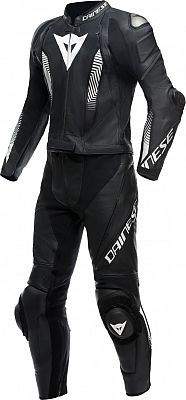 Dainese Laguna Seca 5, Lederkombi 2tlg. - Schwarz/Schwarz/Weiß - 46 von Dainese