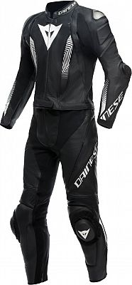 Dainese Laguna Seca 5, Lederkombi 2tlg. perforiert - Schwarz/Schwarz/Weiß - 56 von Dainese