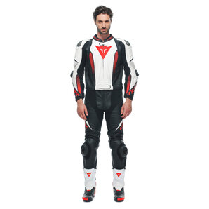 Dainese Laguna Seca 5 2 Teiler Lederkombi Schwarz Weiss Rot von Dainese