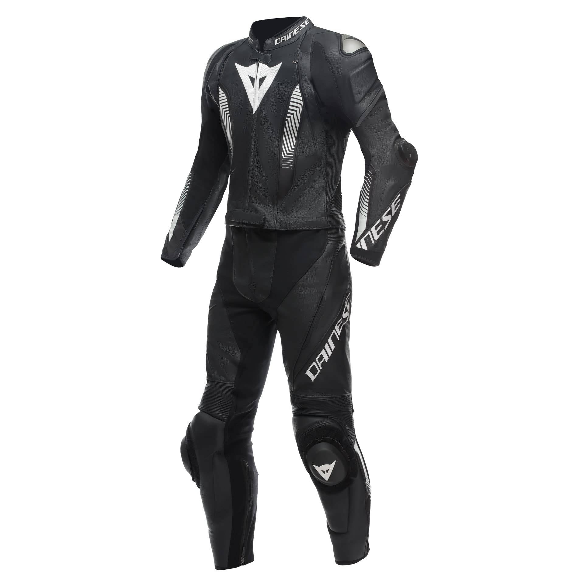 Dainese Lederkombi Laguna Seca 5 zweiteiler Motorradkombi Leathersuit, BLACK/BLACK/WHITE, 56 von Dainese