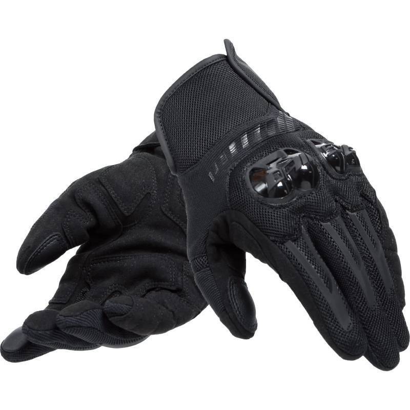 Dainese Mig 3 Air Tex Gloves, Motorradhandschuhe Sommer mit Protektoren, Herren, Schwarz/Schwarz, S von Dainese