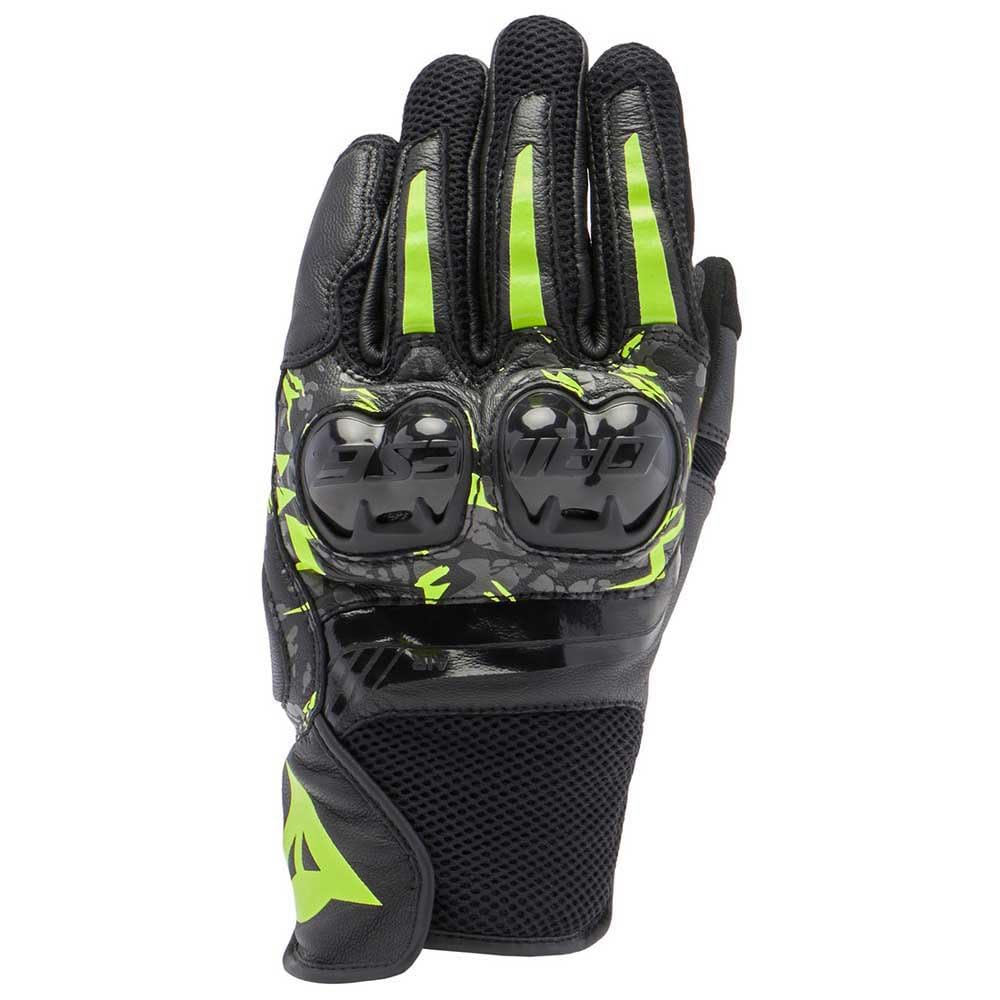 Dainese - Mig 3 Unisex Gloves, Leder-Motorradhandschuhe, Knöchelschutz, Touchscreen, für Männer und Frauen, Schwarz/Anthrazit/Fluo Gelb, L Dainese - Mig 3 Unisex Gloves, Leder-Motorradhandschuhe, Knöchelschutz, Touchscreen, für Männer und Frauen, Schwarz/Anthrazit/Fluo Gelb, L von Dainese