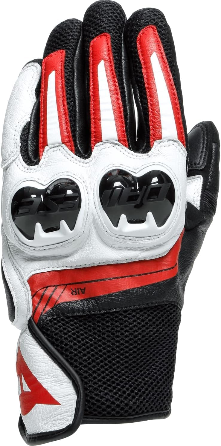 Dainese Mig 3 Unisex Leather Gloves, Motorradhandschuhe Leder mit Protektoren, für Damen und Herren, Schwarz/Weiß/Lava Rot, L Dainese Mig 3 Unisex Leather Gloves, Motorradhandschuhe Leder mit Protektoren, für Damen und Herren, Schwarz/Weiß/Lava Rot, L von Dainese