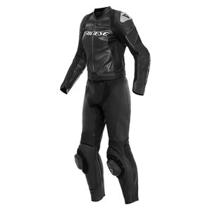 Dainese Mirage Damen 2T Lederkombi 2-Teiler Schwarz Weiss von Dainese