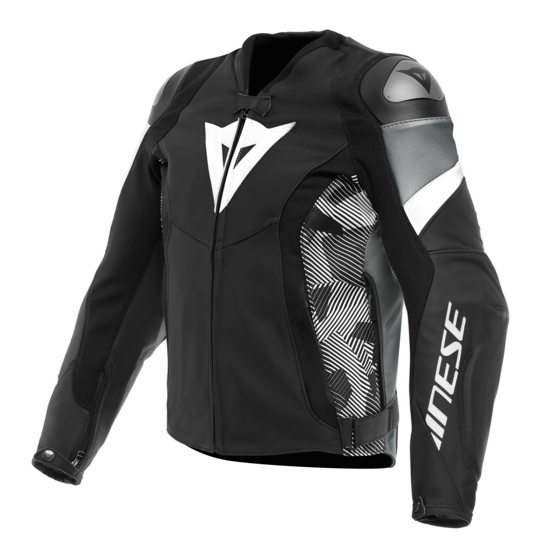 Dainese Motorradjacke Avro 5 Leather Jacket sportliche Lederjacke, BLACK/WHITE/ANTHRACITE, 44 Dainese Motorradjacke Avro 5 Leather Jacket sportliche Lederjacke, BLACK/WHITE/ANTHRACITE, 44 von Dainese