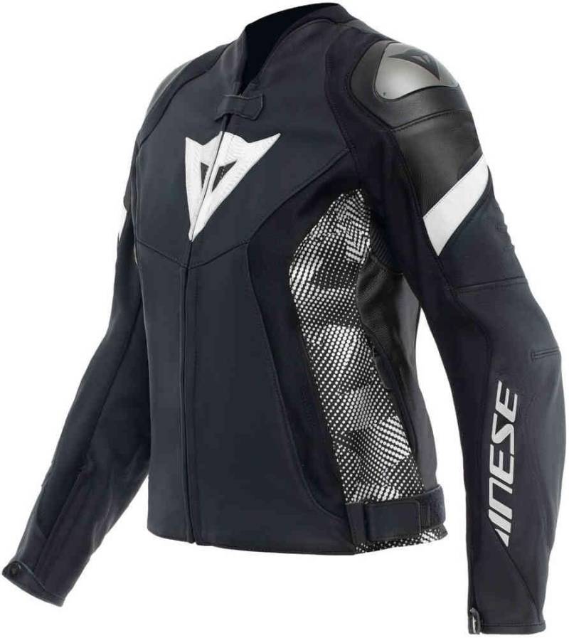Dainese Motorradjacke Avro 5 Women Leather Jacket sportliche Lederjacke, BLACK/BLACK/WHITE, 46 von Dainese