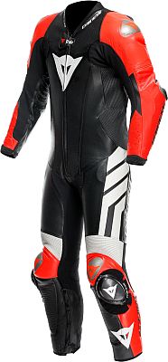 Dainese Mugello 3 D-air, Lederkombi 1tlg. perforiert - Schwarz/Neon-Rot/Weiß - 48 von Dainese