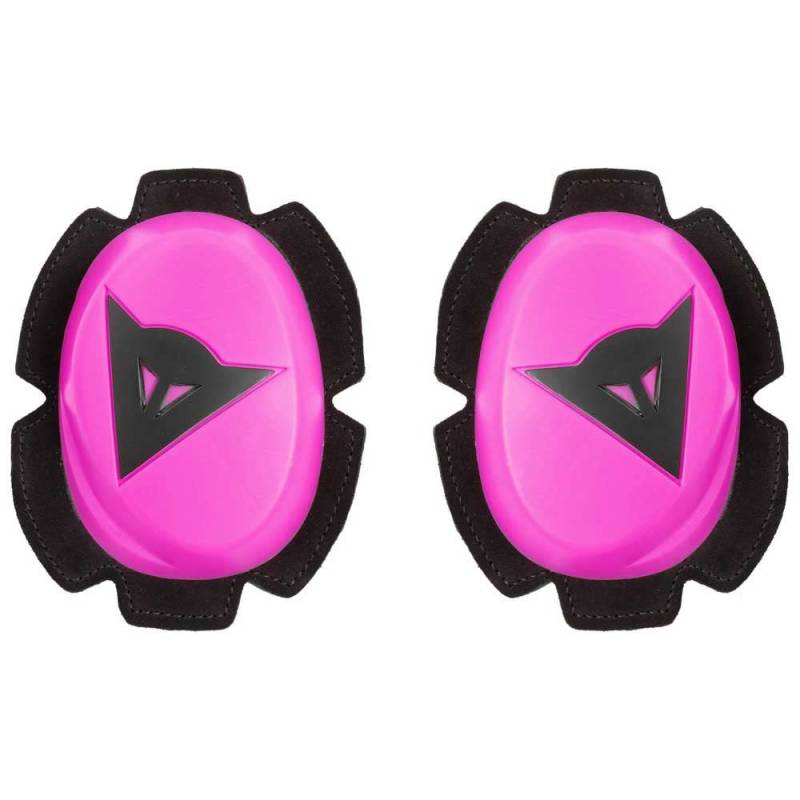 Dainese - Pista Knee Slider, Polyurethan-Motorradknie, Motorrad-Knieschoner, Gleichmäßiger Kontakt mit Piste und Asphalt, Motorrad-Schieber mit Klettverschluss, Fuchsie/Schwarz von Dainese