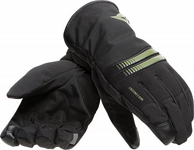 Dainese Plaza 3 D-Dry, Handschuhe wasserdicht - Schwarz/Dunkelgrün - S von Dainese