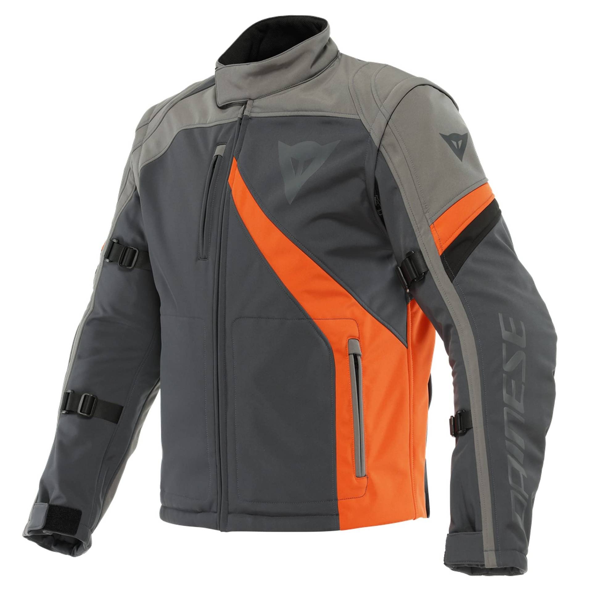 Dainese Ranch Tex Jacke, Enduro-Jacke, Herren, Ebenholz/Charcoalgrau-Orange/Flame-Orange, 60 von Dainese