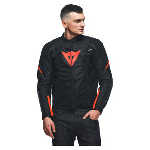 Dainese Smart Jacket LS Sport D-air Textiljacke Schwarz Rot von Dainese