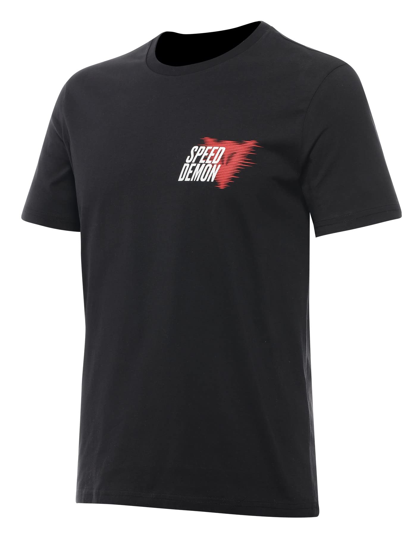 Dainese - Speed Demon Veloce T-Shirt, Lässiges T-Shirt mit Rundhalsausschnitt aus Baumwolle, Mann, Jet-Schwarz, M Dainese - Speed Demon Veloce T-Shirt, Lässiges T-Shirt mit Rundhalsausschnitt aus Baumwolle, Mann, Jet-Schwarz, M von Dainese