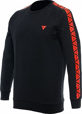 Dainese Stripes, Sweatshirt - Schwarz/Neon-Rot - M von Dainese