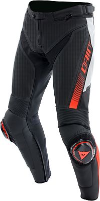 Dainese Super Speed, Lederhose perforiert - Schwarz/Weiß/Neon-Rot - 50 von Dainese