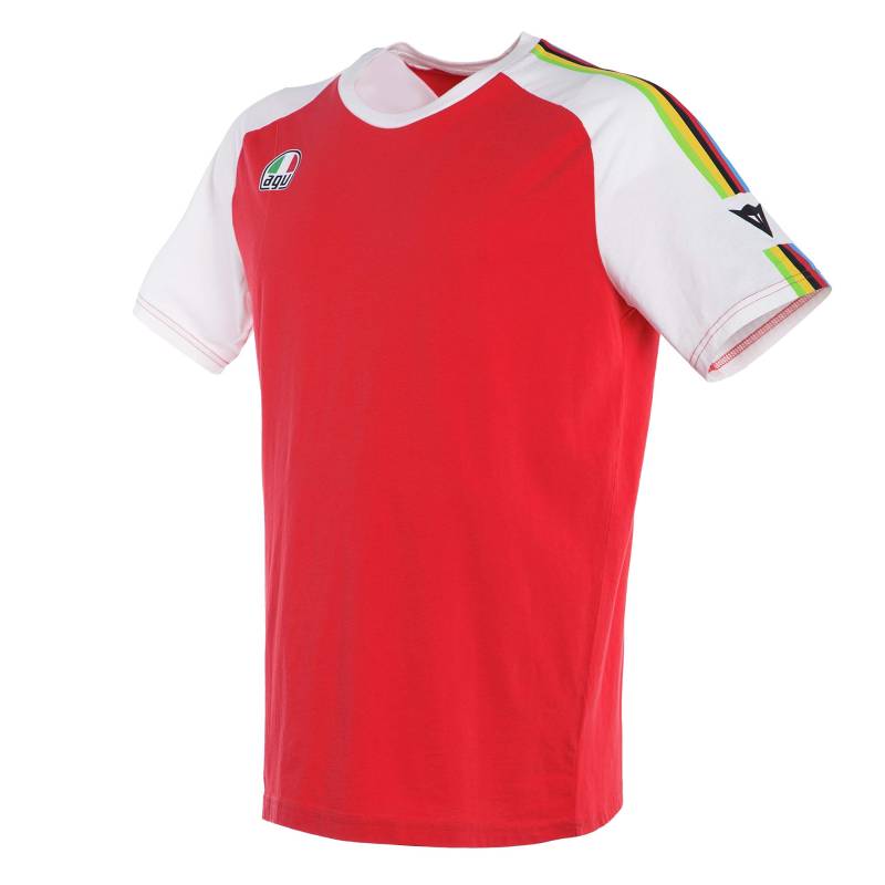 Dainese T-Shirt, Weiss/Rot, Größe L von Dainese