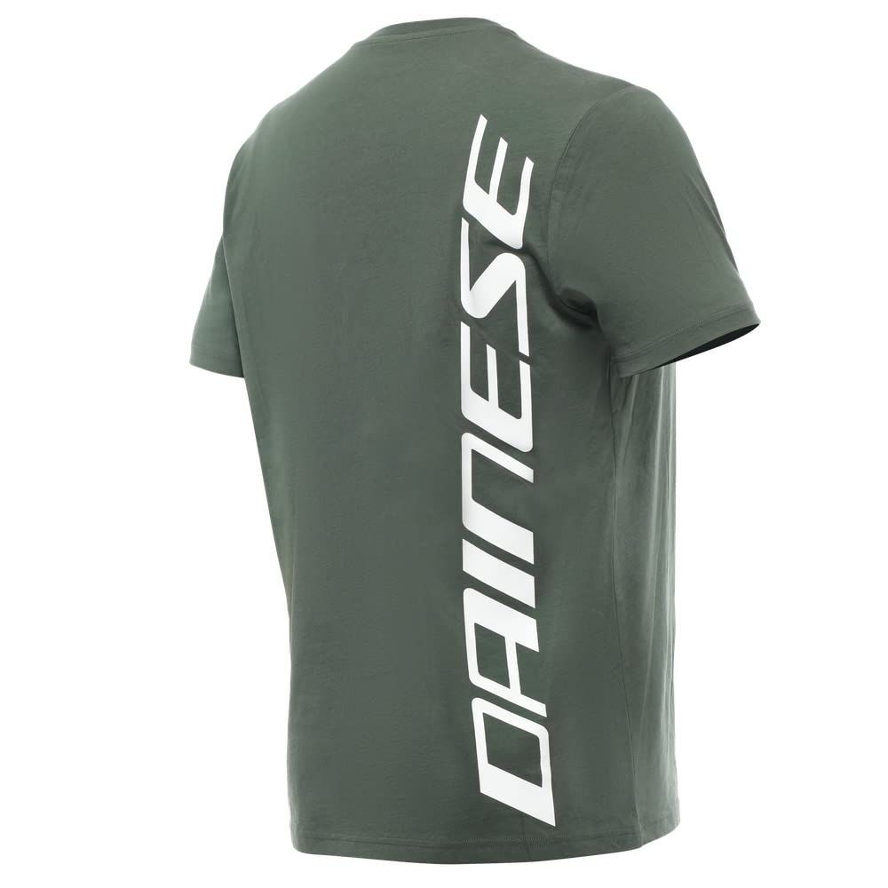 Dainese T-Shirt Big Logo, T-Shirt Kurzarm 100% Baumwolle, Herren, Climbing-Ivy/Weiß, S von Dainese