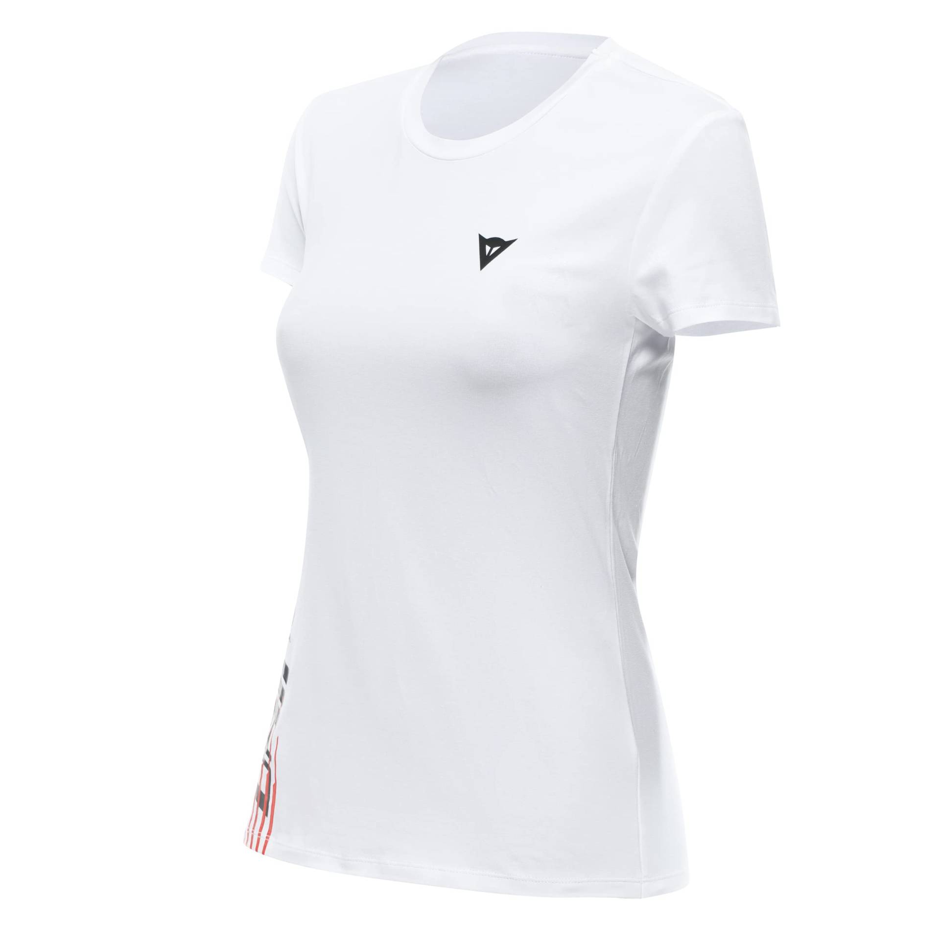 Dainese T-Shirt Logo Lady, T-Shirt Kurzarm 100% Baumwolle, Damen, Weiß/Schwarz, L von Dainese