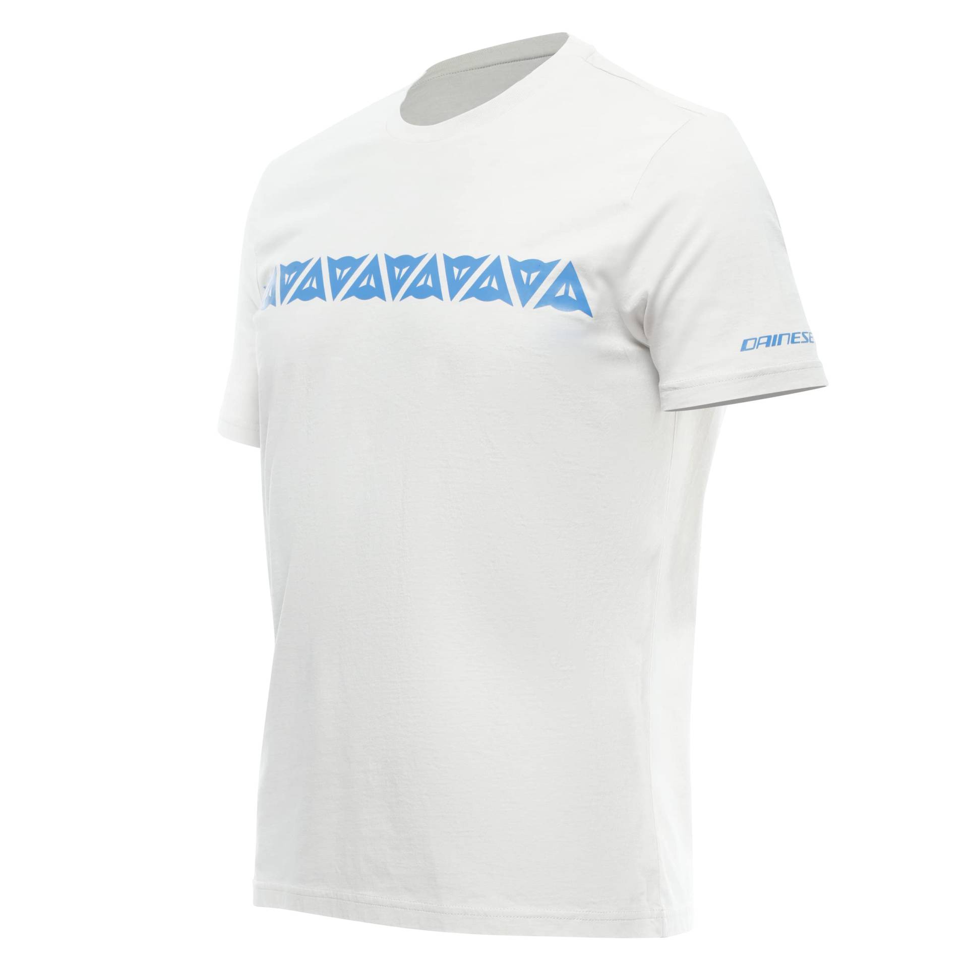 Dainese T-Shirt Stripes, T-Shirt Kurzarm 100% Baumwolle, Herren, Hellgrau/Directoire-Blue, XL von Dainese