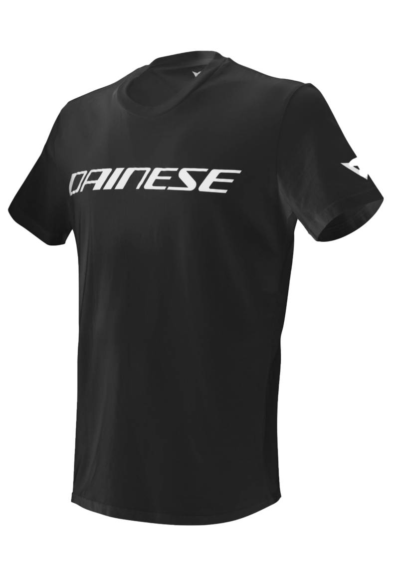 Dainese - Herren Motorrad T-Shirt mit Kurzen Ärmeln, Trikot für Erwachsene aus 100% Baumwolle Logo, Weich und Frisch, Klassisches Motorrad T-Shirt, Haltbarer Druck, Schwarz/Weiß von Dainese