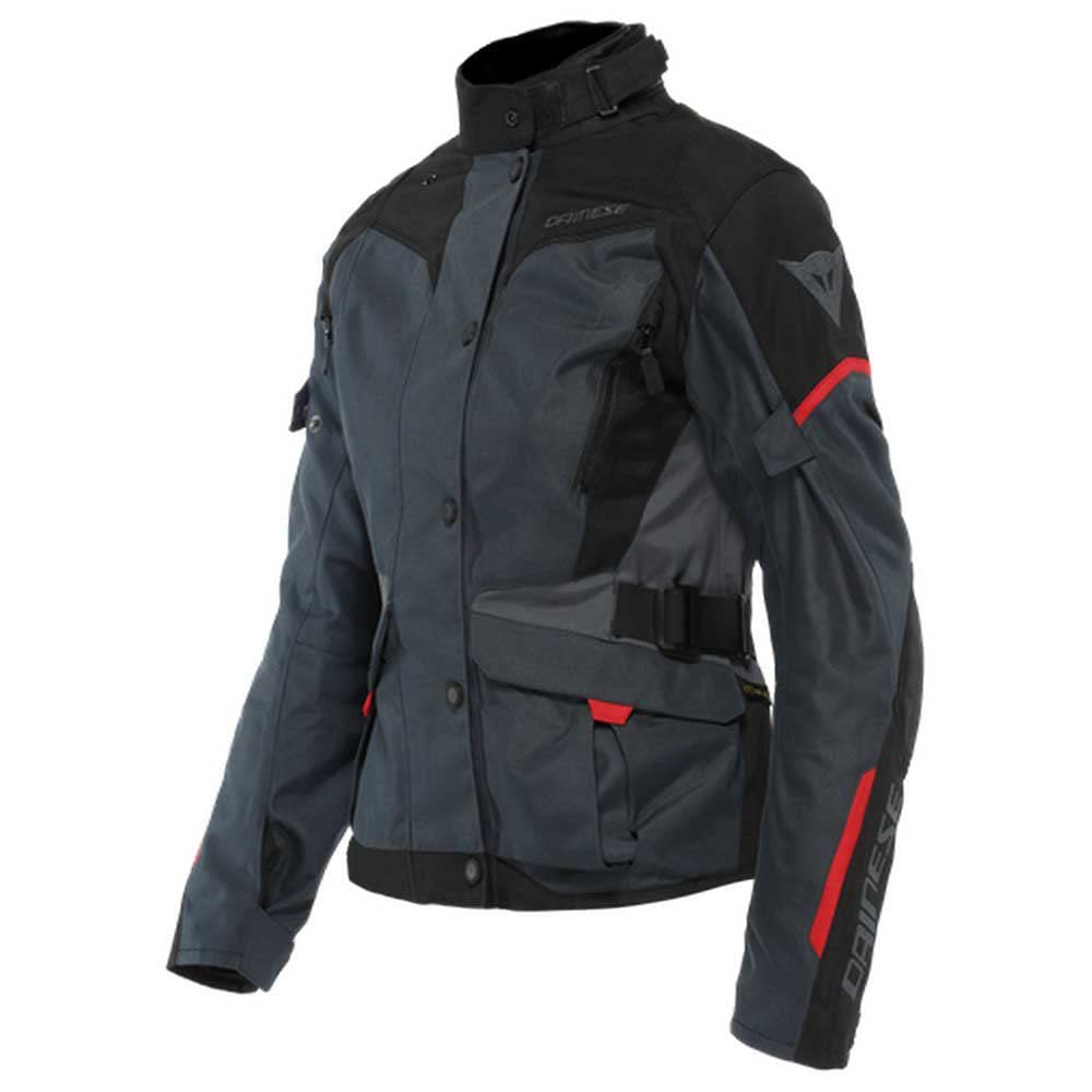 Dainese - Tempest 3 D Dry Lady, Motorradtourenjacke Für Damen, Wasserdichte Jacke, Herausnehmbares Thermofutter, Schulter Und Ellbogenschutz, Ebenholz/Schwarz/Lavarot, 52 von Dainese