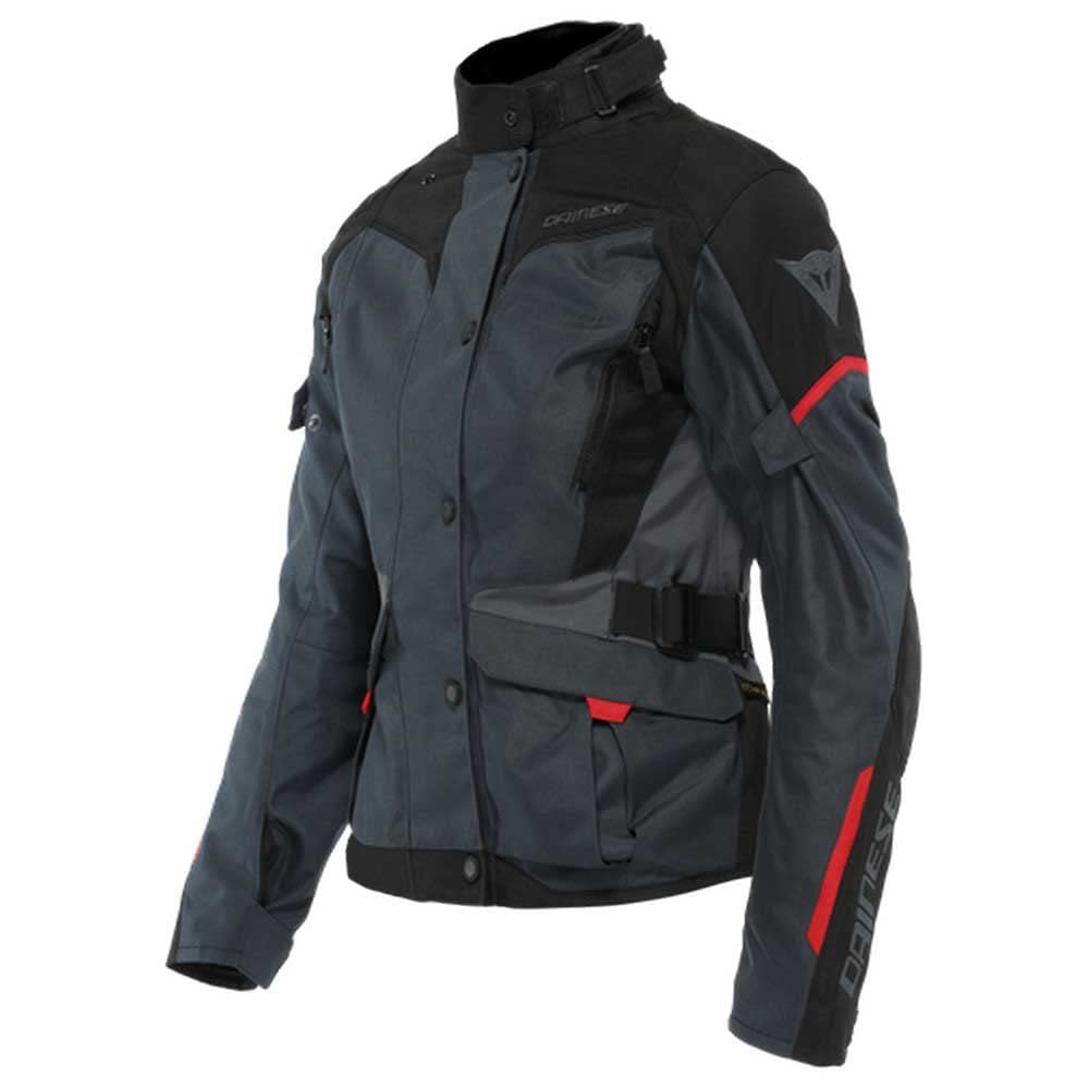 Dainese - Tempest 3 D Dry Lady, Motorradtourenjacke Für Damen, Wasserdichte Jacke, Herausnehmbares Thermofutter, Schulter Und Ellbogenschutz, Ebenholz/Schwarz/Lavarot, 52 Dainese - Tempest 3 D Dry Lady, Motorradtourenjacke Für Damen, Wasserdichte Jacke, Herausnehmbares Thermofutter, Schulter Und Ellbogenschutz, Ebenholz/Schwarz/Lavarot, 52 von Dainese