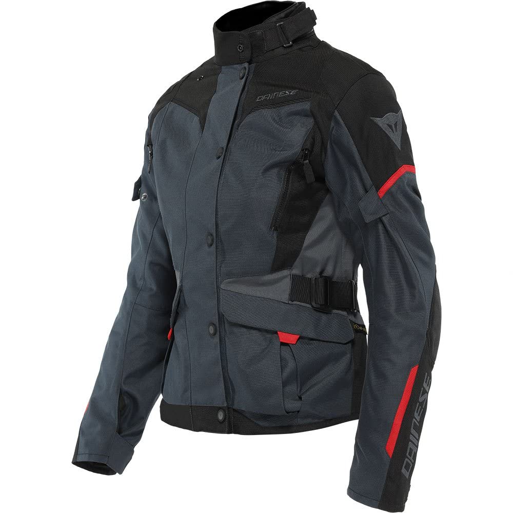 Dainese - Tempest 3 D Dry Lady, Motorradtourenjacke Für Damen, Wasserdichte Jacke, Herausnehmbares Thermofutter, Schulter Und Ellbogenschutz, Eisgrau/Schwarz/Lavarot, 40 Dainese - Tempest 3 D Dry Lady, Motorradtourenjacke Für Damen, Wasserdichte Jacke, Herausnehmbares Thermofutter, Schulter Und Ellbogenschutz, Eisgrau/Schwarz/Lavarot, 40 von Dainese