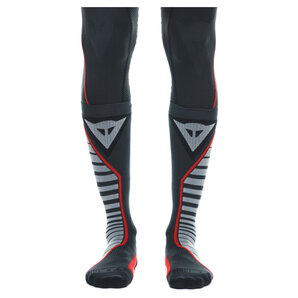 Dainese Thermo Long Socks, Motorradsocken Schwarz Rot von Dainese