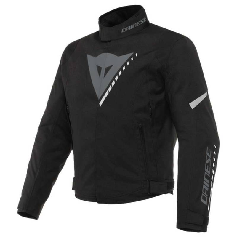 Dainese - Veloce D-Dry Jacket, 4 Jahreszeiten Motorradjacke Herren, Atmungsaktiv und Regenfest, mit Herausnehmbarem Thermofutter, Motorrad Jacke Leicht und Bequem, Schwarz/Grau/Weiß von Dainese