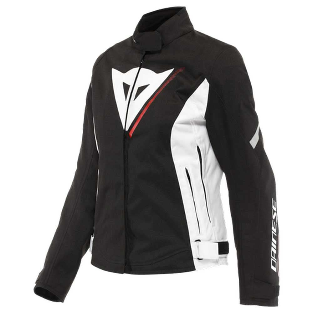 Dainese Veloce Lady D-Dry Jacket, Motorradjacke Ganzjährig Wasserdicht mit Abnehmbarer Thermoschicht, Damen, Schwarz/Weiß/Lava Rot, 40 Dainese Veloce Lady D-Dry Jacket, Motorradjacke Ganzjährig Wasserdicht mit Abnehmbarer Thermoschicht, Damen, Schwarz/Weiß/Lava Rot, 40 von Dainese