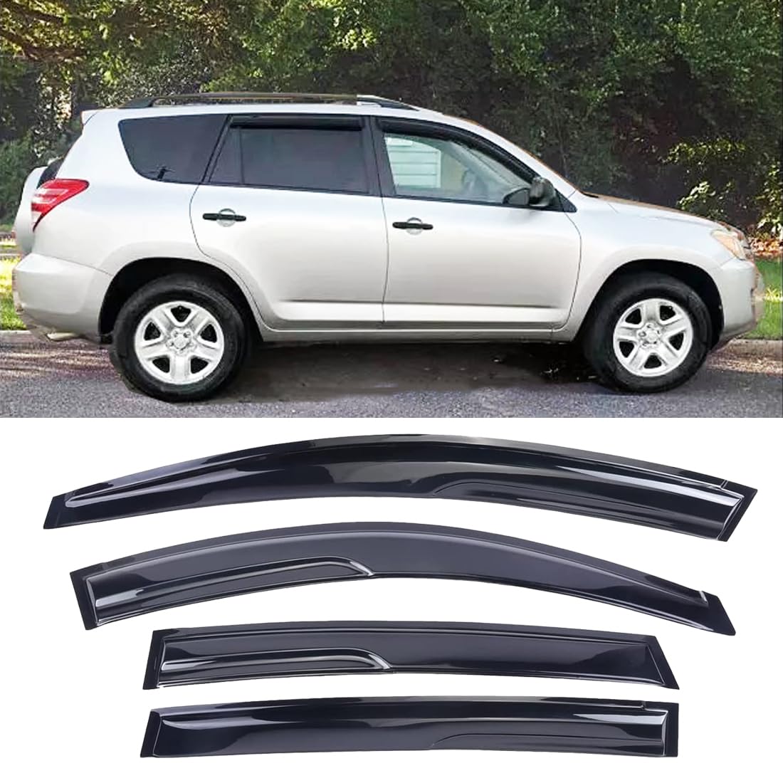 Seitenscheiben-Visier-Regenschutz für Toyota RAV4 XA30 2006-2012 Seitenscheiben-Visier-Regenschutz für Toyota RAV4 XA30 2006-2012 von Darodcar