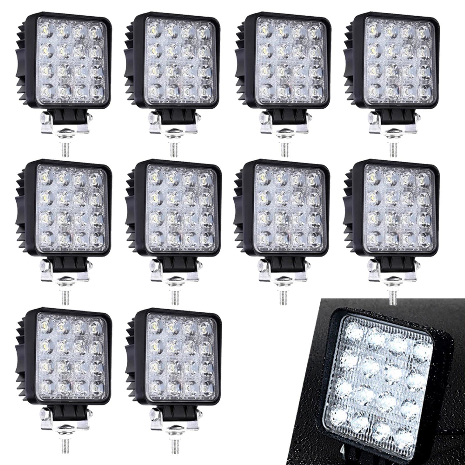 Daromigo led scheinwerfer 12v zusatzscheinwerfer auto Dünne Schale led arbeitsscheinwerfer IP67 Wasserdicht Flutlicht für Jeep MTB Rasenmäher Rraktor 10 Stück Daromigo led scheinwerfer 12v zusatzscheinwerfer auto Dünne Schale led arbeitsscheinwerfer IP67 Wasserdicht Flutlicht für Jeep MTB Rasenmäher Rraktor 10 Stück von Daromigo