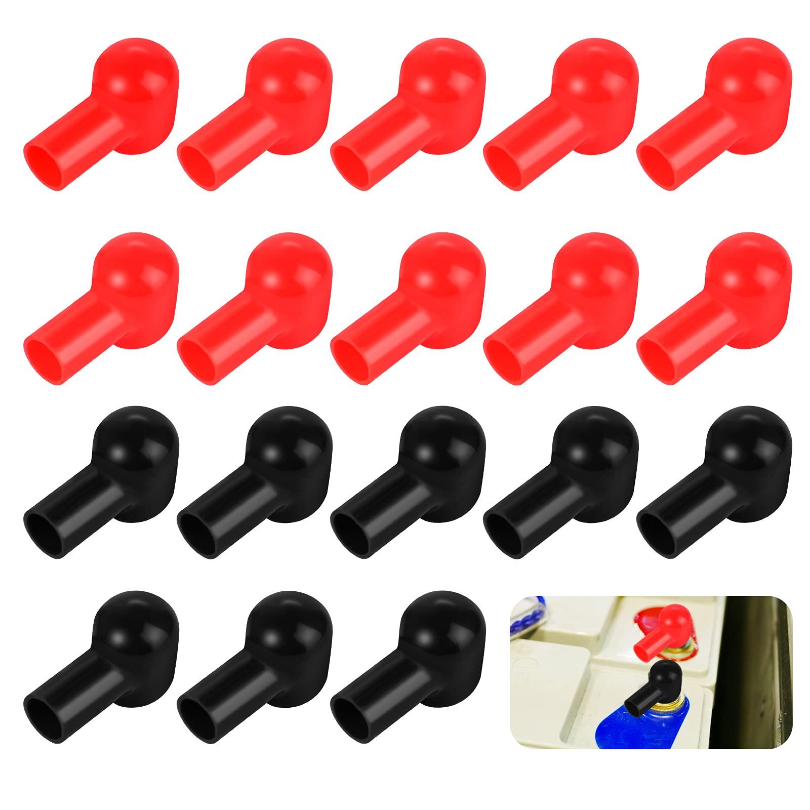 20 Stk Batteriepolabdeckung Batterie Terminal Abdeckungen Batterieklemmen Abdeckungen Auto Batterien Zubehör Flexibler Positive und Negative Schutzkappe für Auto Motorrad 20 Stk Batteriepolabdeckung Batterie Terminal Abdeckungen Batterieklemmen Abdeckungen Auto Batterien Zubehör Flexibler Positive und Negative Schutzkappe für Auto Motorrad von Dasyusuo