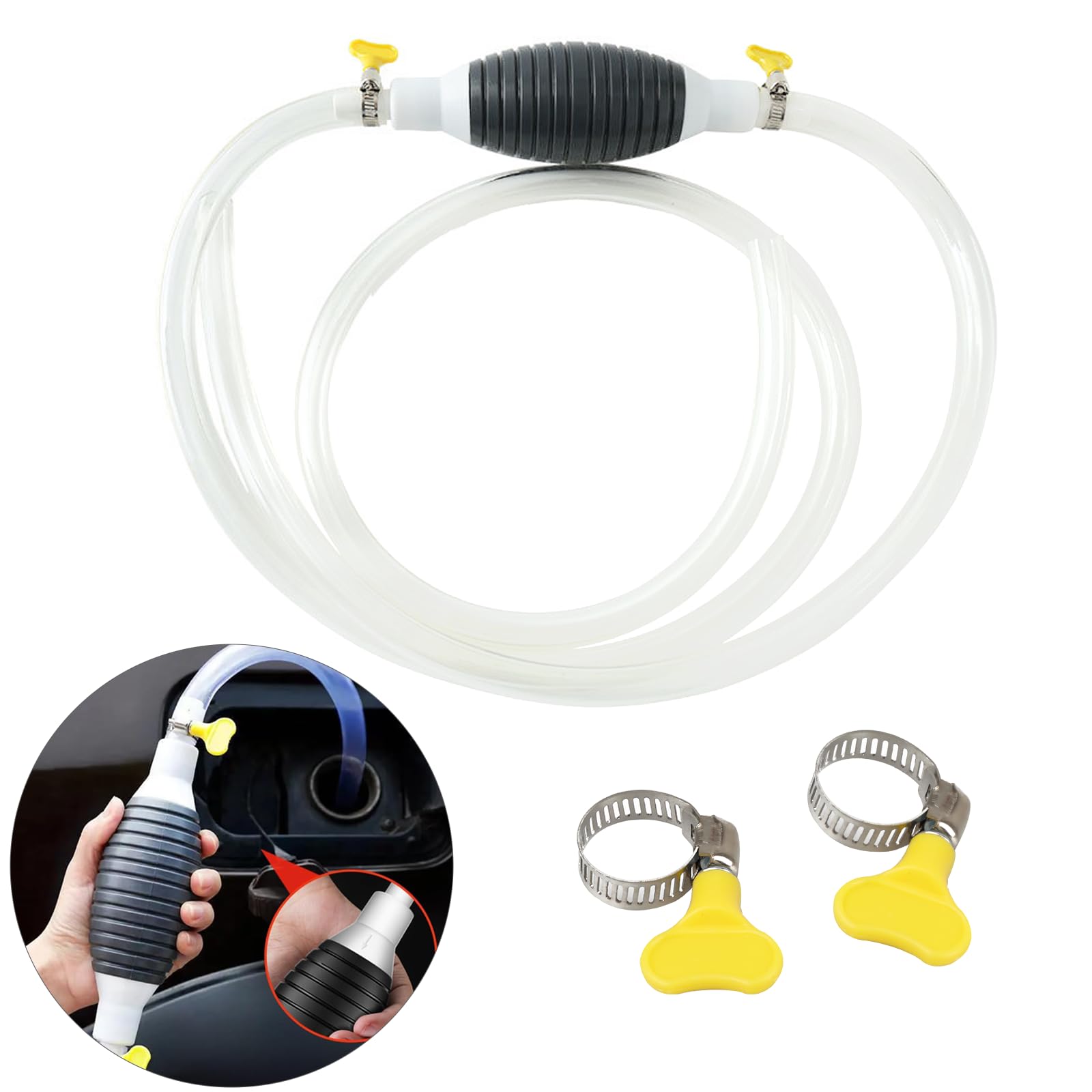 Handpumpe Benzin, Benzinpumpe Wasser, Umfüllpumpe Kraftstoffpumpe, Benzin Pumpe für Auto, Multifunktions Flüssigkeitssauger, Absaugpumpe mit 1M Schlauch für Öl, Benzin, Diesel Handpumpe Benzin, Benzinpumpe Wasser, Umfüllpumpe Kraftstoffpumpe, Benzin Pumpe für Auto, Multifunktions Flüssigkeitssauger, Absaugpumpe mit 1M Schlauch für Öl, Benzin, Diesel von Dawumin