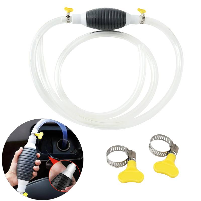 Handpumpe Benzin, Benzinpumpe Wasser, Umfüllpumpe Kraftstoffpumpe, Benzin Pumpe für Auto, Multifunktions Flüssigkeitssauger, Absaugpumpe mit 1M Schlauch für Öl, Benzin, Diesel von Dawumin