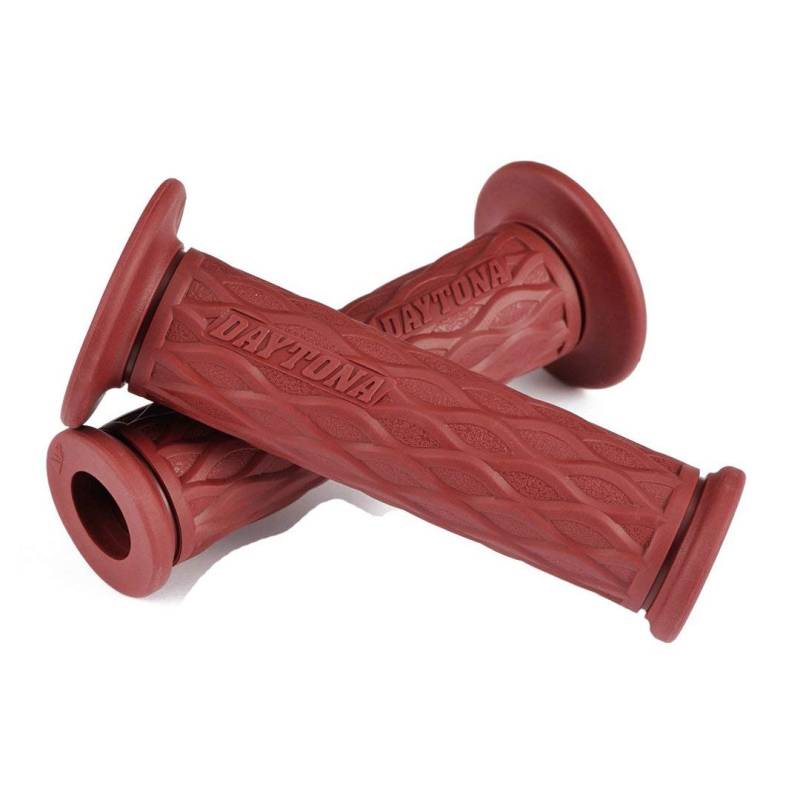 DAYTONA Motorrad Griffgummi Set "GGD-NAMI", 7/8“ (22,2mm), 125mm, offenes Ende, dunkelrot von Daytona