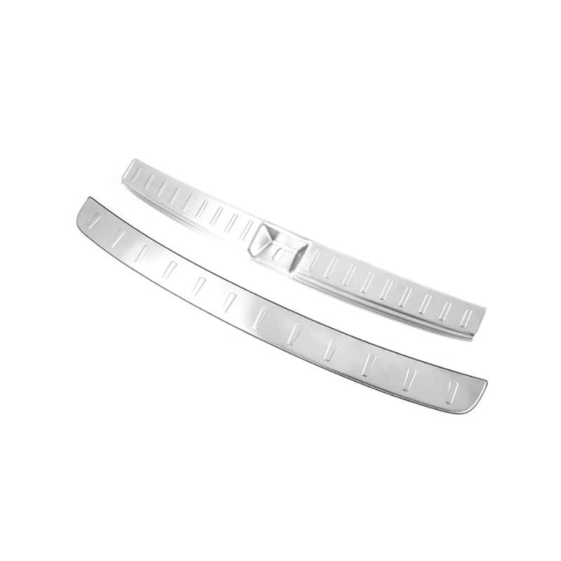 Dciustfhe Edelstahl Ladekantenschutz Stoßstangenschutz, für Mercedes-Benz GLB200/180 2020 2021 2022 Heck Rear Bumper Aufkleber Styling Kofferraumwanne Heckstoßstange Kantenschutz,Internal+External von Dciustfhe