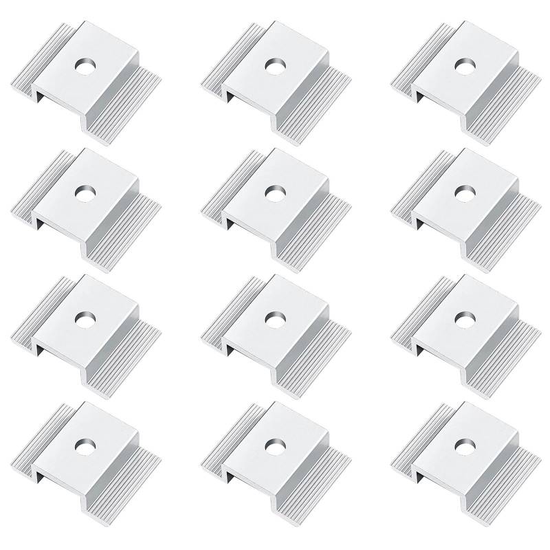 12 Pack Stally Aluminium Legierungs Solarpanel Klemmen Montagehalterung Für Dach Und Erdungssysteme Täglich von Ddujbtp